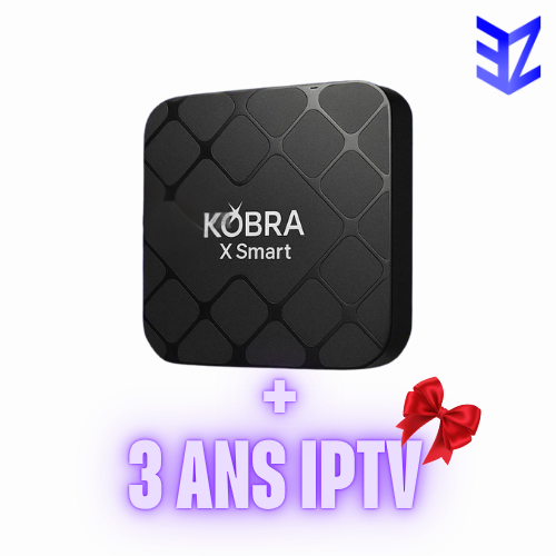 Box TV Android 14 - Kobra - X Smart - 4K Ultra HD - 5G - Wi-Fi bi-bande - Télécommande Bluetooth + 3ANS IPTV GRATUIT